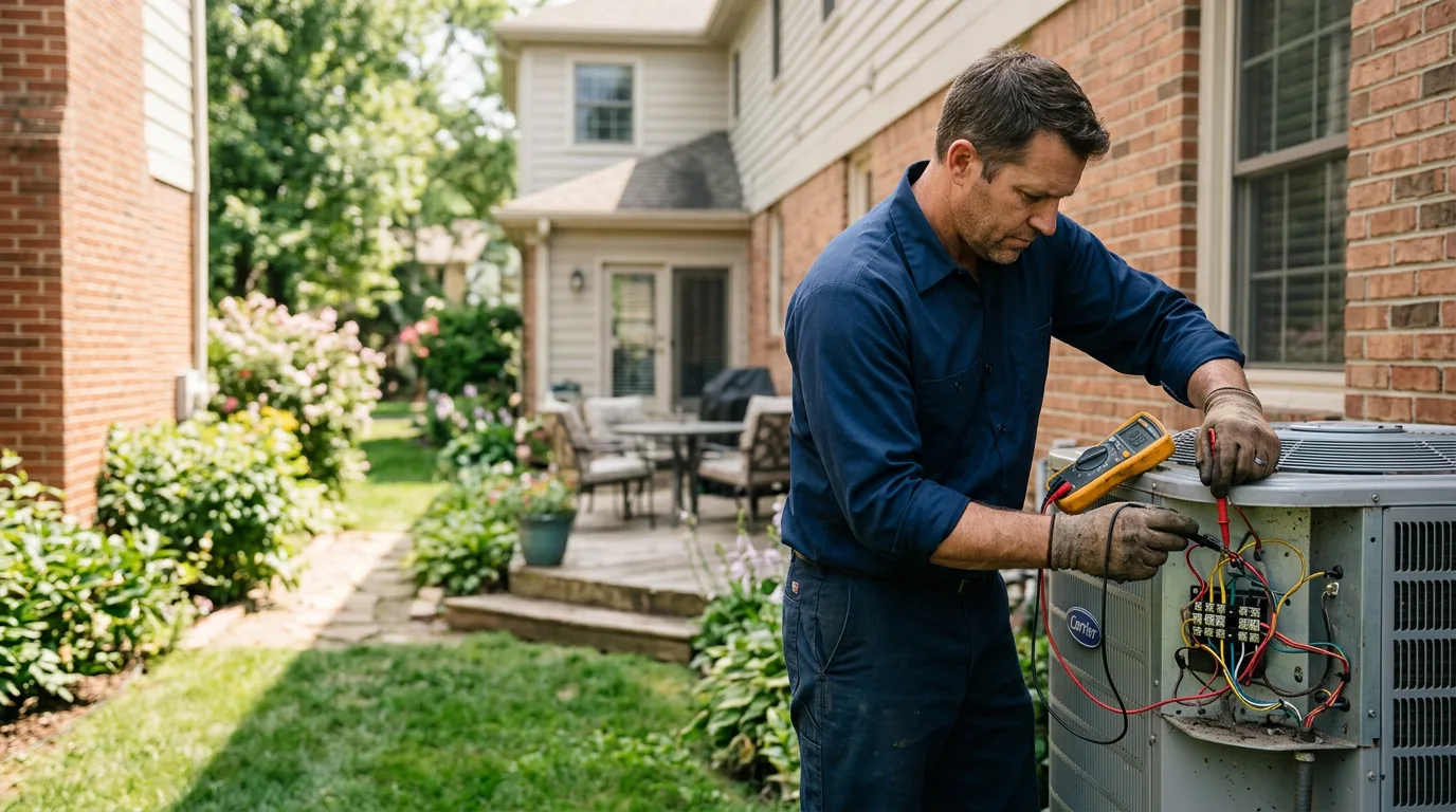 HVAC technician working near Brimfield, MA